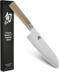 KAI Shun Classic White Santoku 18 cm Blade Length - Damascus Knife 32 Layers VG MAX Core